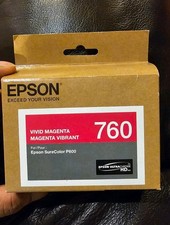 GENUINE EPSON 760 VIVID MAGENTA ULTRACHROME HD INK CARTRIDGE Brand New In Box picture