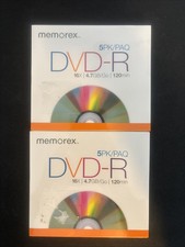Memorex DVD+R 5PK 16X 4.7GB 120 Minutes Pack Sealed - Two Packs picture