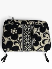 Vera Bradley Night and Day Tablet Tech Case Black White Quilted 12” No Strap picture
