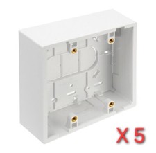 Leviton 42777-2WA Surface Mount box, Dual Gang, White - 5 Pack - Unopened  picture