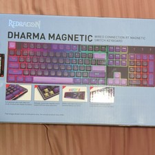 Redragon Dharma Magnetic USB-C Wired RGB Keyboard Black/Purple picture