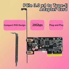 PCIe 3.0 X4 to USB 3.2 Gen2x2 20Gbps ASM3242 Type-E Adapter Card for PC A3242A picture