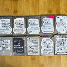 Lot of 10 Mixed Brand 2.5 Inch SATA Drives, Used - Wiped picture