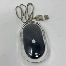 Apple Pro Mouse USB Wired Optical M5769 Black imac Genuine Vintage  picture