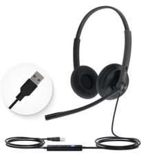 Yealink 1308048 Headset Uh34 Lite Dual Teams Usb W Foamy Ear Cushions Retail NEW picture