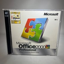 Microsoft Office 2000 Professional 2 CD-ROM Set Windows 95 98 NT w/ Product Key picture
