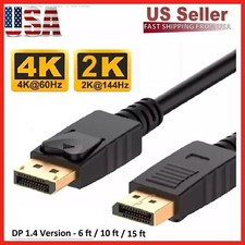 Displayport to Display Port Cable DP Male to Male Cord 4K HD w/ Latches 6ft/10ft picture