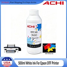 ACHI 1*500ml White DTF INK For EPSON R1390 L1800 L800 XP600 DTF Printer picture