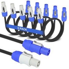 5 Pack Stage Light PowerCON Cable, 3 Pin 16AWG AC PowerCon Connector Cord Inp... picture