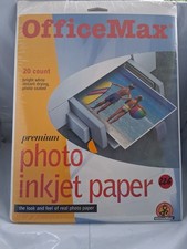 NEW OfficeMax High Gloss Photo Paper 20 sheets 8.5 x 11 Inkjet Printers  picture