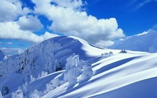 Landscape snow winter mountains snowy Custom Gaming Mat Desk picture