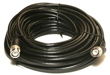 50FT BNC Twist On Male to Male RG58 Coax Coaxial Cable Cord 50 Ohm Black A/U picture