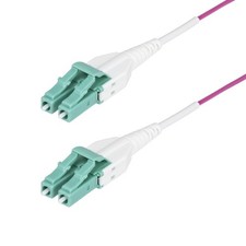 Startech 3m (10ft) LC to LC (UPC) OM4 Multimode Fiber Optic Cable, Erika Viol... picture