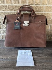 Amerileather Leather Legal Executive Briefcase Brown doctors  $220 APC picture