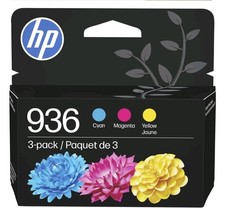 🔥HP Genuine Original 936 Inkjet Ink Cartridges 3-Pack Cyan/Mag/Yellow Exp 2/28 picture
