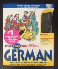  Living Language Multimedia TriplePlay Plus GERMAN/Book Microphone Windows CD RM picture