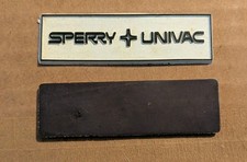 Vintage Univac Sperry Series Rubber Magnetic Nameplate - History Piece picture