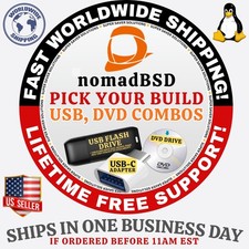 NomadBSD LINUX OS | LATEST ISO BUILD | DVD, USB COMBOS | FAST SHIP picture