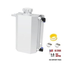 Aluminum Coolant Overflow Tank, Universal Radiator Reservoir | 2L White picture