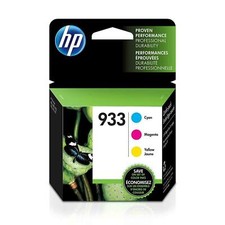 HP Genuine 933 3-pack Cyan/Magenta/Yellow Original Ink Cartridges EXP02/2023 NEW picture