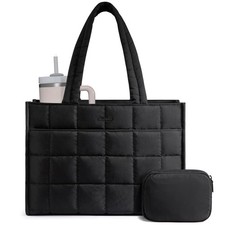 Tote Bag for , Puffer Work Handbag 15.6 Inch Laptop Purse for Nurse Teacher, ... picture