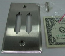 New 1-Gang Stainless Steel Wall Plates for Dual DB25 D-Sub Mount 4.51