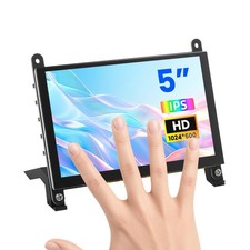 5 Inch Touchscreen Monitor for Raspberry Pi 5/4/3, 1024 X 600 IPS Display with 5 picture