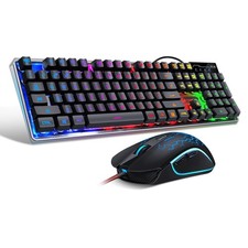 Gaming Keyboard and Mouse Combo, K1 RGB LED Backlit Wired Keyboard with 104 Key picture
