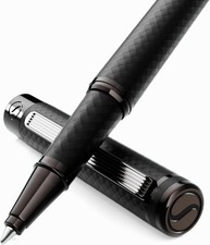 Rollerball Pen All Black Luxury Metal Schmidt Ink Refill Scriveiner Stunning picture