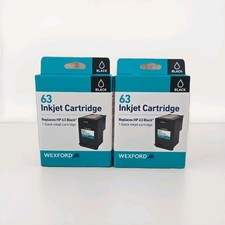 Wexford 63 Black Inkjet Cartridge• Replaces HP 63 Black• 2 Pack• New/Sealed  picture