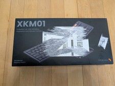 Foldable Keyboard and Mouse, XKM01 Folding 2.4G+Dual Bluetooth, Black Gray NEW picture