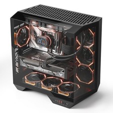 darkFlash Full Tower Case DY470 Back Plug Motherboard Vertical GPU picture