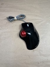 SANWA SUPPLY MA-TB39BK Black Trackball Wired Mouse Red Ball Sealed Works picture