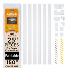 Simple Cord 150-In Cord Hider Kit, 6-Pack 25-Inch Wall-Mounted Cable Management picture