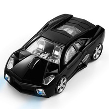 Sports Car Mouse [Updated] with LED Headlights, 1600 DPI Wireless Car Shaped ... picture