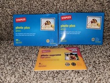 2 X Staples photo plus gloss 4 x 6“ 50 sheets works with all inkjet printers picture