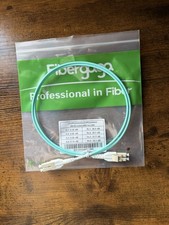 Fibergaga OM3 Duplex LC to LC Fiber Optic Patch Cable 1m Aqua LSZH (pack of 5) picture