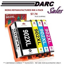 IKONG 902 XL CARTRIDGES - BLACK - CYAN - MAGENTA - YELLOW - SEALED picture