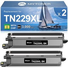 MYTONER Toner Cartridge For Brother TN229XL TN229XLBK TN229 Black 2 Pack picture