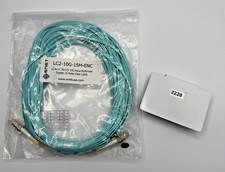 ENET LC2-10G-15M-ENC LC to LC OM3 50/125 10G Duplex Fiber Optic Cable 15M picture