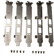 5PCS Full Height Brackets w/ Screws for Broadcom Fibre NIC 57810s picture