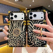 Leopard Zebra Feather Luxury Boxy Trunk Case For A34 A36 A56 A26 A17 A06 A16 A54 picture
