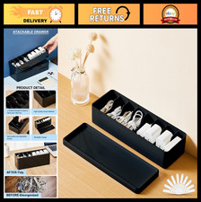 4-Pack Cord Organizer Box with Lid, 8 Compartments & Adjustable Dividers - Cable picture