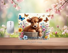 Highland cow themed neoprene PC/laptop Mouse Pad, CHOICE, , gifts picture