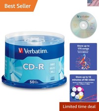 CD-R Blank Discs 700MB 80 Minutes 52x Recordable Disc for Data and Music - 50... picture