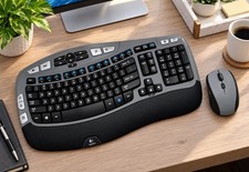 Logitech Corporate Series MK570 Comfort Wave K350 Wireless Keyboard Combo USB picture