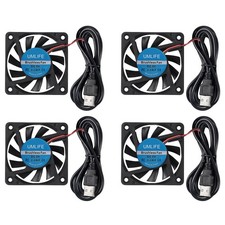 4PACK DC 60mm USB Fan 5V 6015 Brushless Cooling Fan 60mmx15mm 5V USB for PC Comp picture