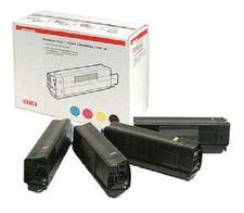 4 x Genuine OKI Toner C5250 C5450 C5510 C5540 / 42127457 42127456 -42127454 LOT picture