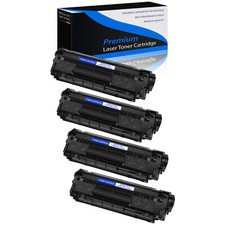 4PK Black 12A Q2612A Laser Toner Cartridge for HP LaserJet M1319 M1319f 1020 picture