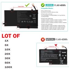 🧡LOT LE03XL Battery For HP Envy x360 M6-W 796356-005 13-S099n 796220-541 48WH picture